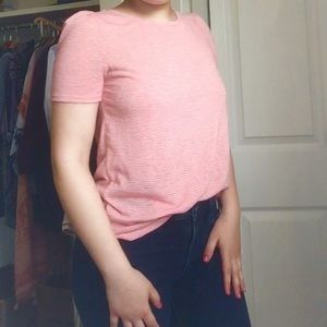 Pink and red stripped Loft Tee
